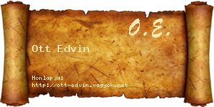 Ott Edvin névjegykártya